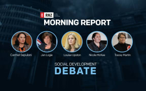 A promo for the Morning Report social development debate.
