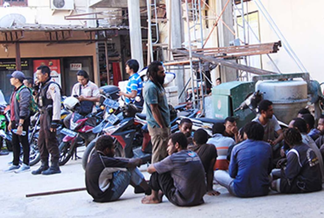 West Papuans arrested by Indonesian police, held at the Jayapura City Police Headquarters, 27 September 2018