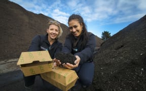 Christchurch City Council sustainable events coordinators Shanti Campbell and Kat Ralph-Triebels