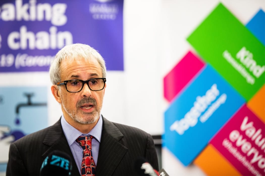 Auckland Regional Public Health Service director Dr William Rainger gives the daily Covid-19 briefing from Auckland's Middlemore hospital.