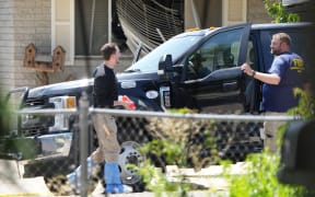 PROVO, UTAH - AUGUST 9: FBI process the home of a man who who was shot and killed by the FBI in a raid on his home this morning on August 9, 2023 in Provo, Utah.