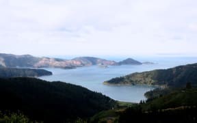The Cook Strait from the Marlborough Sounds.