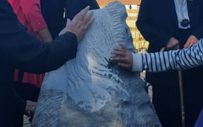 Kaumatua and kia touch the kohatu for the first time on whangarei ancestral maunga Parihaka