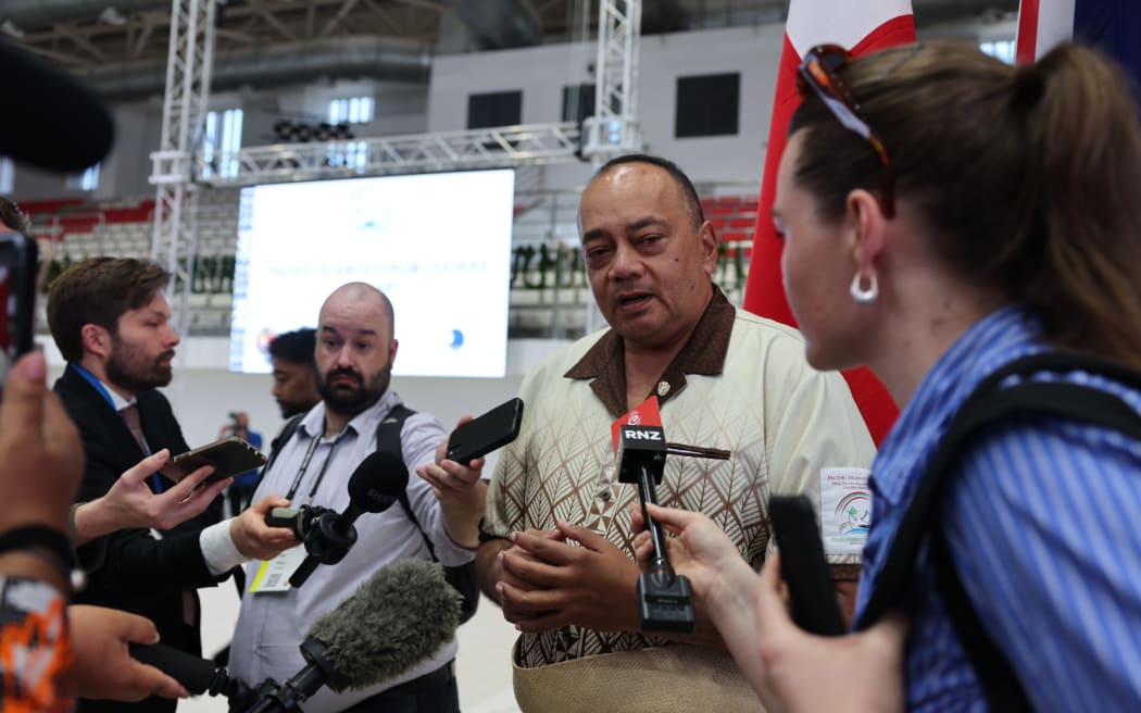 Hu'akavameiliku Siaosi Sovaleni in Nuku'alofa during the 53rd Pacific Islands Forum Leaders Meeting. 28 August 2024