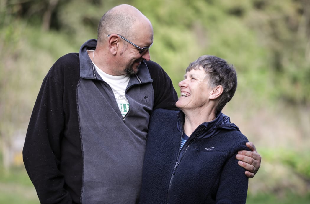 Denise and Mac, Denise attends the Younger Onset Dementia Australasian Trust Board programme held twice a week for people under 65 with early onset demetia.