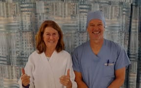 Erica Whyte and her surgeon Dr Rob Coup