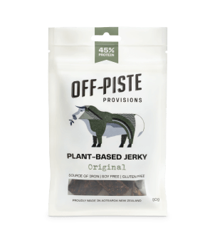 Plant-based jerky by NZ food company Off-Piste Provisions