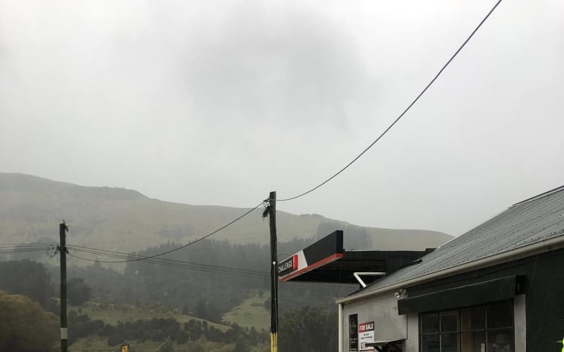 Little River, about 30 kilometres south of Christchurch, was cut off after State Highway 75 due to flooding.