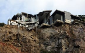 An earthquake-damaged home in the Christchurch suburb of Sumner