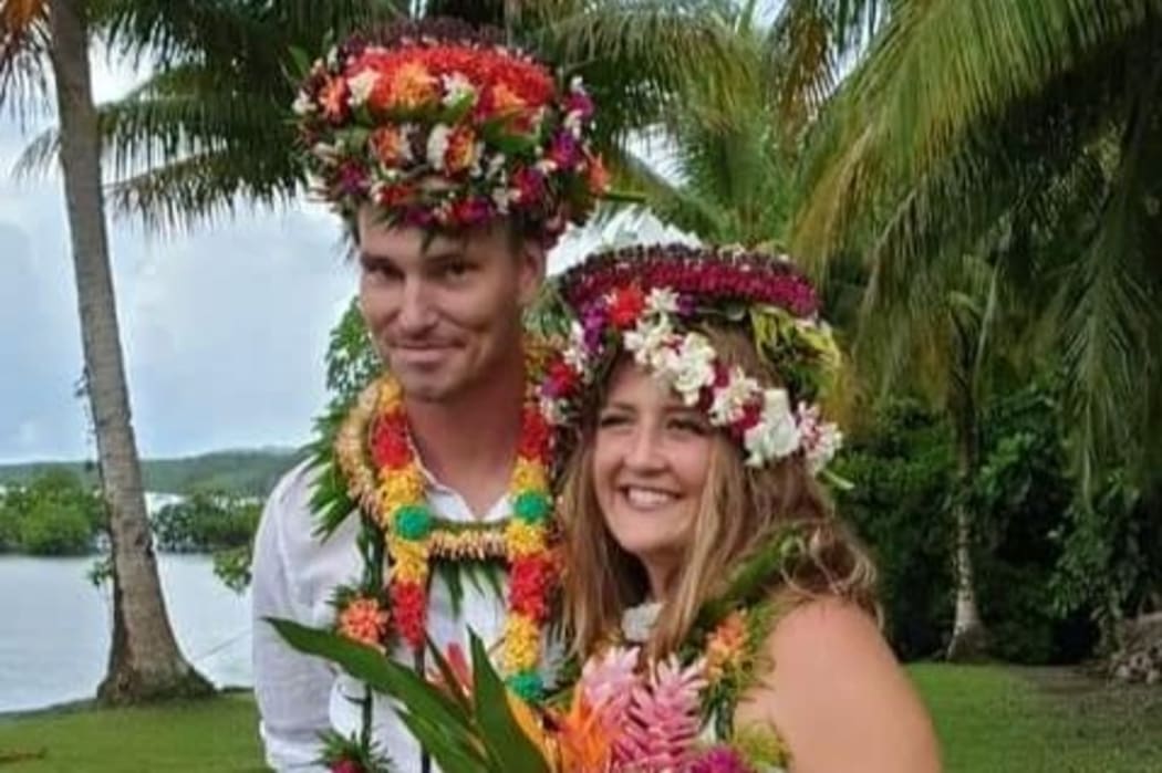 Rachelle Bergeron with husband, Simon.