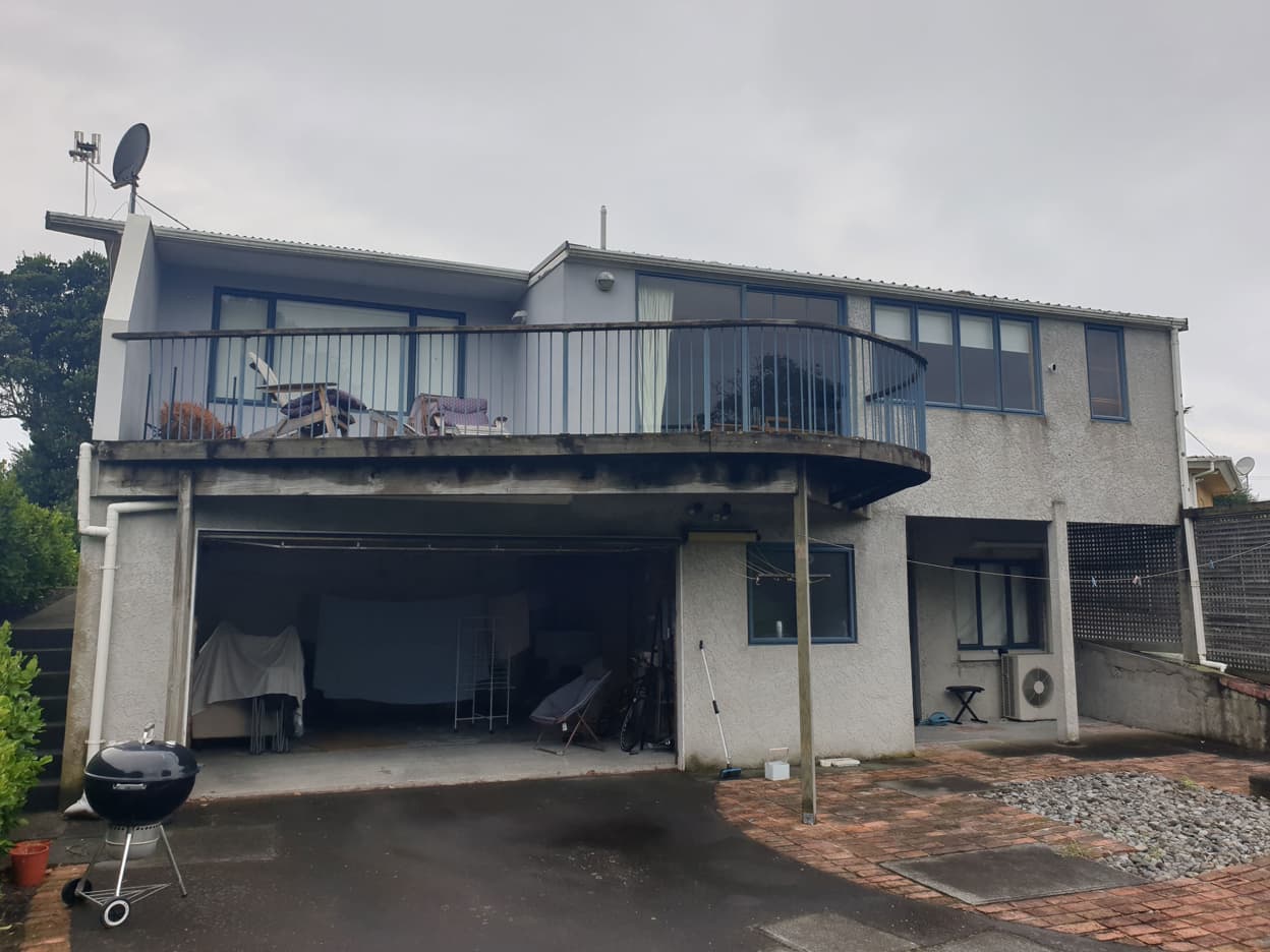 Tauranga designer Adam Taylor’s Rhythm & Greens project in Mount Maunganui before the rebuild.