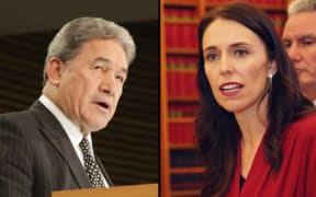 New Zealand First leader Winston Peters and Labour leader Jacinda Ardern.