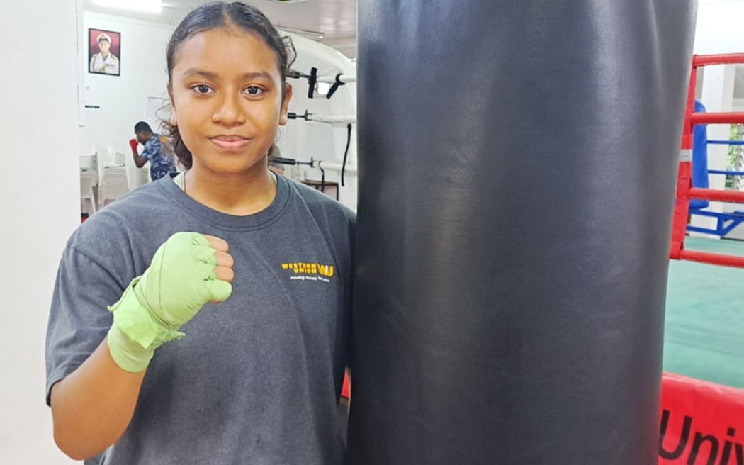 Fijian female boxer Jasmine Daunakamakama.