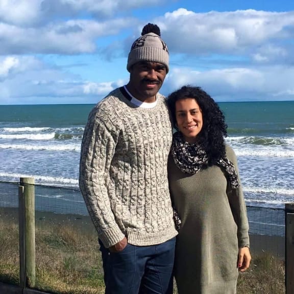 Nemani Waka and his partner Francesca Rex-Horoi.