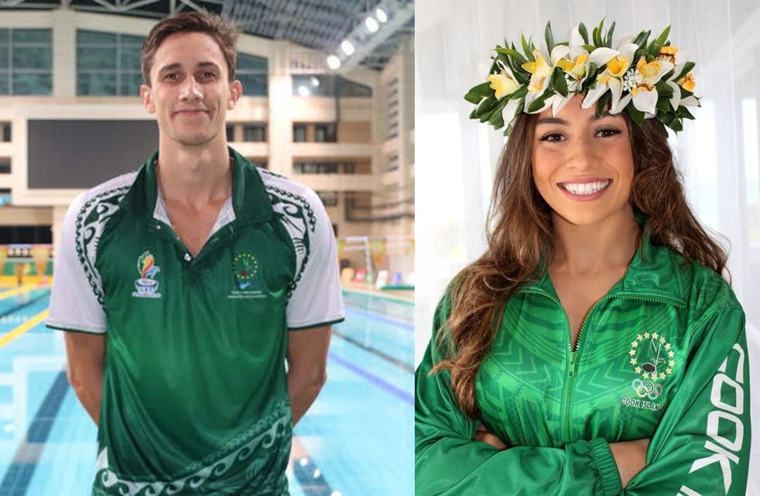 Cook Island swimmers, Wesley Roberts and Kirsten Fisher-Marsters, get ready for Tokyo.