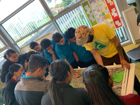 A workshop for Ōtāhuhu students on the Ōtāhuhu Canal Reserve project