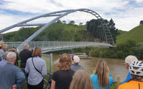 The Upokongaro Cycle Bridge is opened.