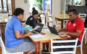 Oceania Sport and Education Programme Coordinator,  Sainimili Saukuru (c), is on a mission to grow international coaches and administrators in Fiji.