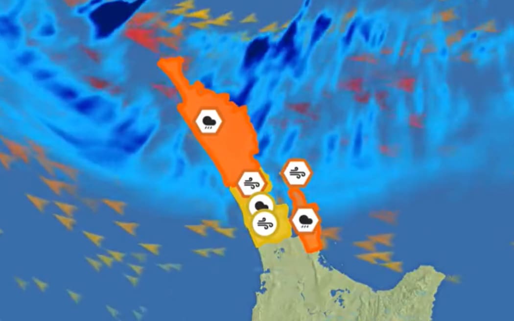 MetService says the tail of ex-Tropical Cyclone Lola will begin to make its effects felt in the upper North Island from the morning of 29 October, 2023.