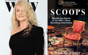 Author Sam McAlister and her new books Scoops