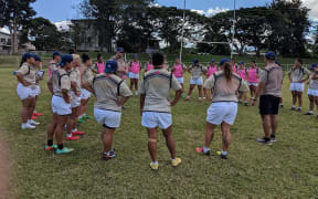 The Manusina squad in training.