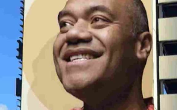A mural honoring Fa'anānā Efeso Collins was proposed to the Ōtara-Papatoetoe Local Board, receiving unanimous support. The concept, pictured left, is yet to be finalised and approved. Photo / Eke Panuku