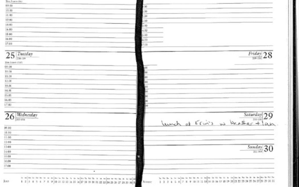 Gail Patterson recorded the lunch in her diary.
