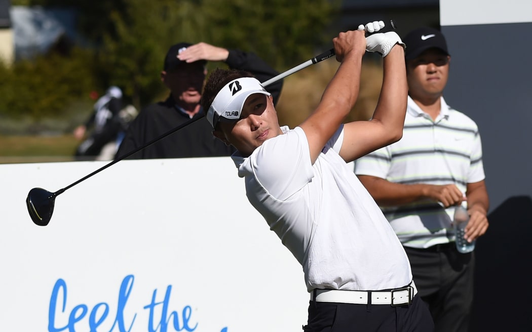 Japan golfer Daisuke Kataoka competing at the New Zealand Open 2016.