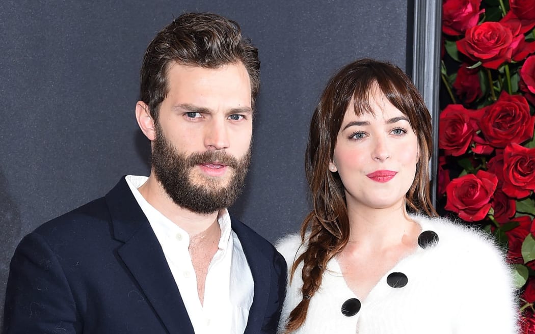 Fifty Shades Of Grey stars Jamie Dornan (L) and Dakota Johnson