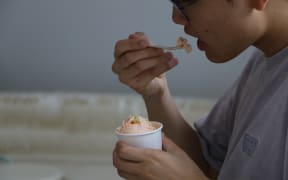 Customers at Fugitoto were torn on what they thought of the salmon flavour, some described it as 'sweet' and 'balanced', while others were hesitant to try it.