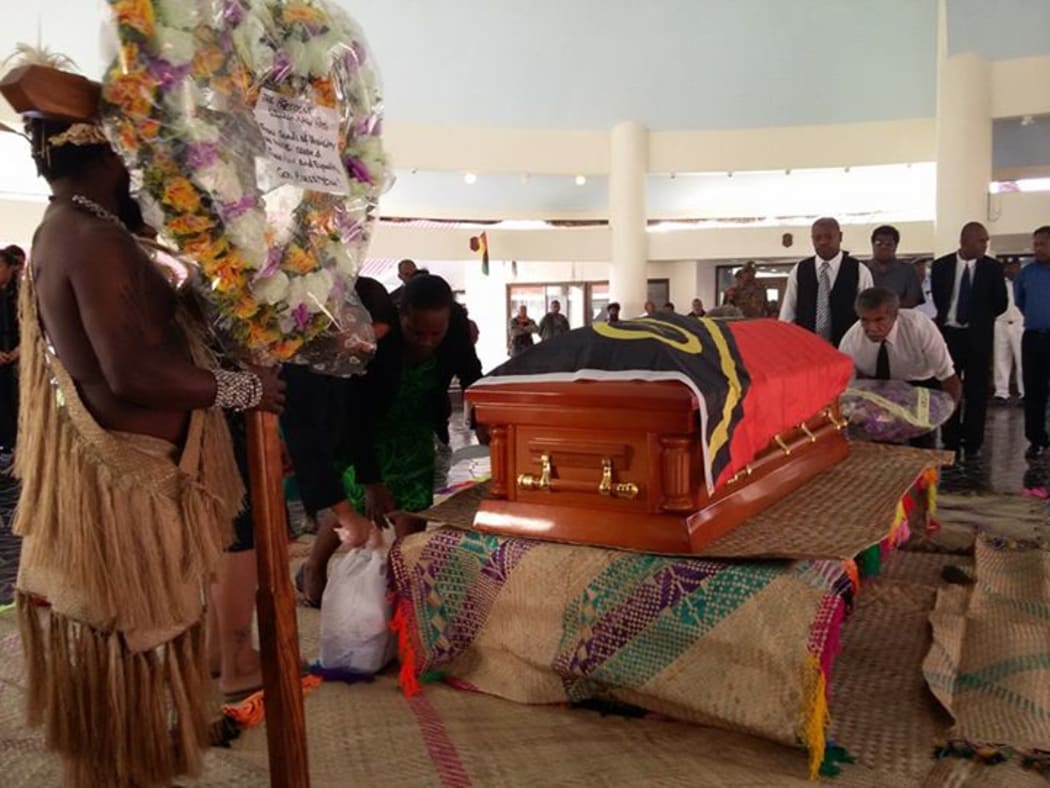 Edward Natapei's body lying in state