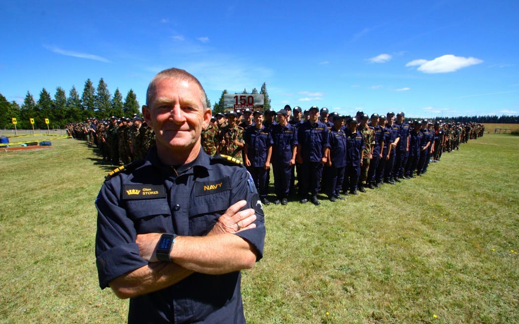 Commander Glen Stokes cadets taking part in the exercise.