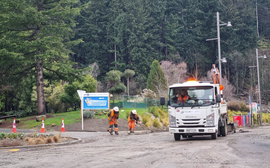 The clean up in Queenstown, near the gondola.