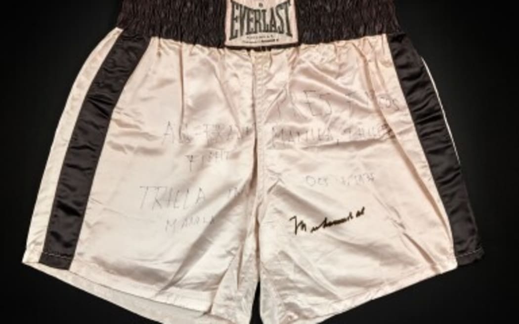 Muhammad Ali's trunks from 'Thrilla in Manila' up for sale