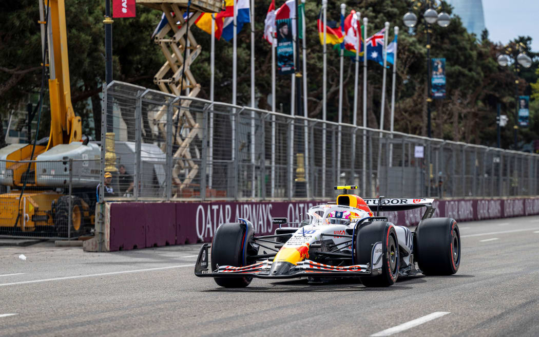 New Zealand F1 driver Liam Lawson at the 2025 Azerbaijan Grand Prix.
