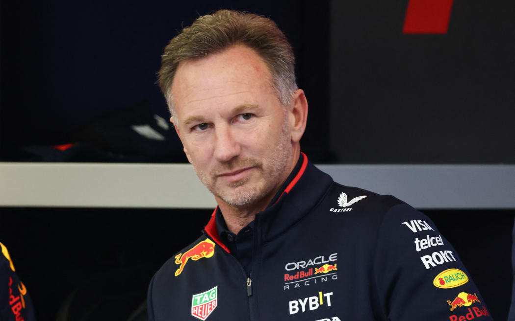 Christian Horner ahead of the Formula 1 Bahrain Grand Prix at Sakhir Circuit in Sakhir, Bahrain on March 2, 2024. (Photo by Jakub Porzycki/NurPhoto) (Photo by Jakub Porzycki / NurPhoto / NurPhoto via AFP)