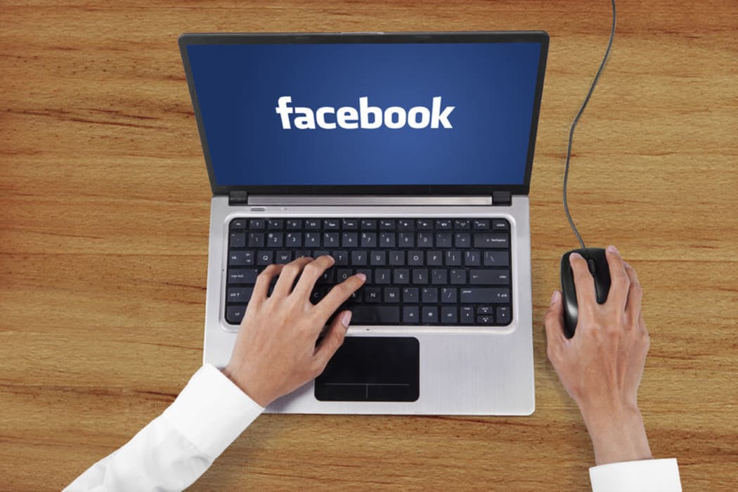 Facebook up on a laptop