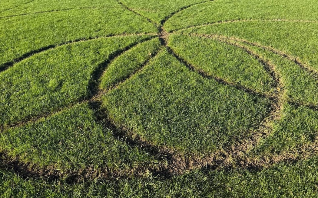 Damage to sports field in Rotorua