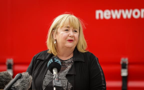Megan Woods at a media conference in Christchurch 24 February 2022.