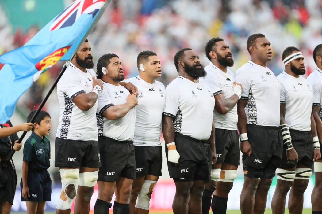 The Flying Fijians during the 2019 Rugby World Cup.