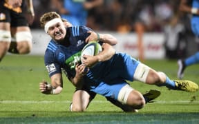 Blake Gibson during the Blues match against the Chiefs.