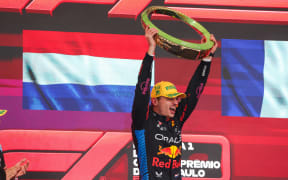 Max Verstappen, winner of the 2024 Brazil Grand Prix at the Interlagos Circuit, in Sao Paulo, Brazil.