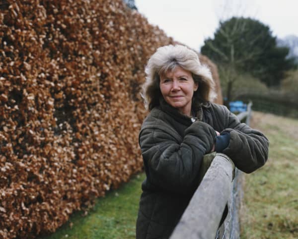English author Jilly Cooper at her home in Bisley, Gloucestershire, 4th February 2000.