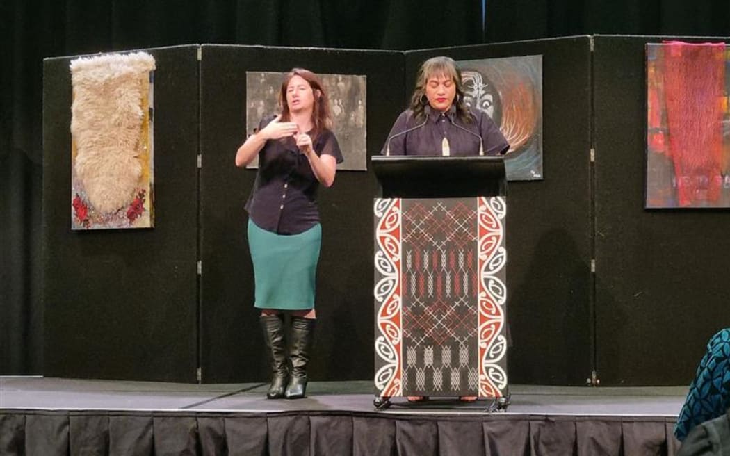 NZ Presbyterian Church Council of Assembly convenor Katerina Solomona speaking at a formal apology on 4 October from the church to victims who suffered abuse while in the care of the church. It was delivered in Auckland on 4 October and Dunedin on 27 September, 2025.