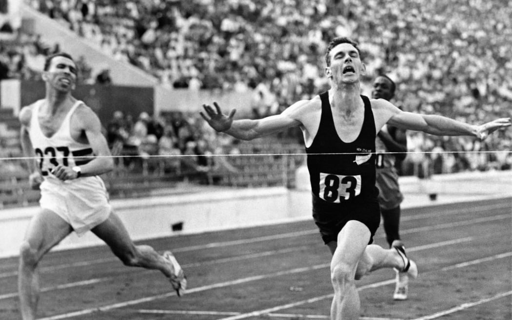 Peter Snell winning gold in the men's 800m at the Rome Olympics in 1960.