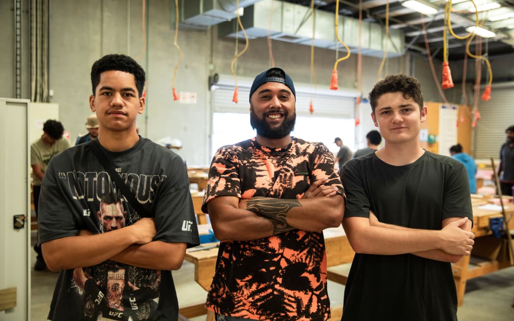 (From left) Manawa Rangihuna, Teteira Wira-Julian and Tyler Mitchell