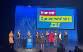 Act MPs on stage at the party's annual conference