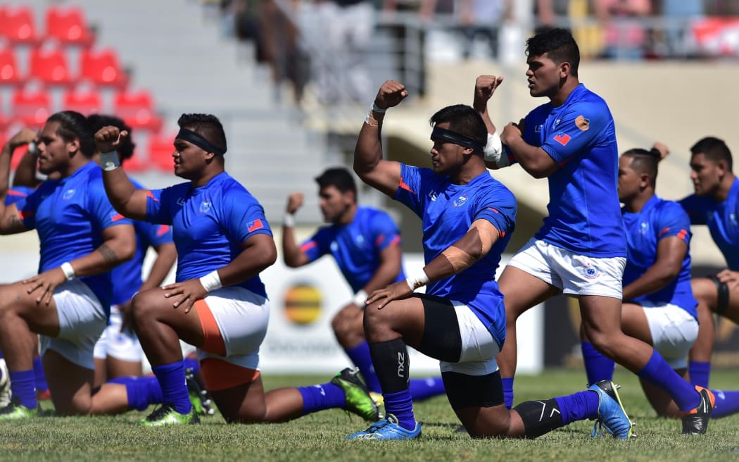 Samoa perform the Siva Tau at the World Rugby U20 Championship.