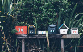 Mailboxes at Muriwai, Auckland