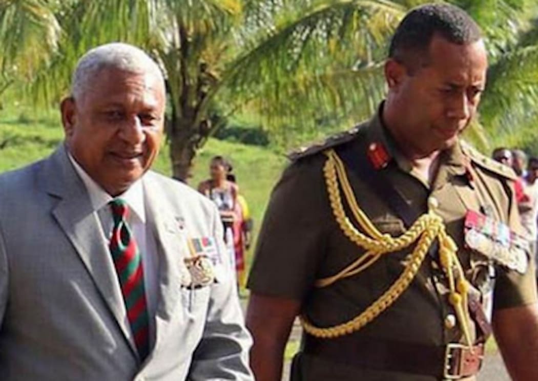 Fiji Prime Minister Frank Bainimarama and army commander Ratu Jone Kalouniwai.